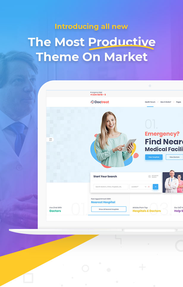 Doctreat - Hospitals and Doctors Directory WordPress Listing Theme