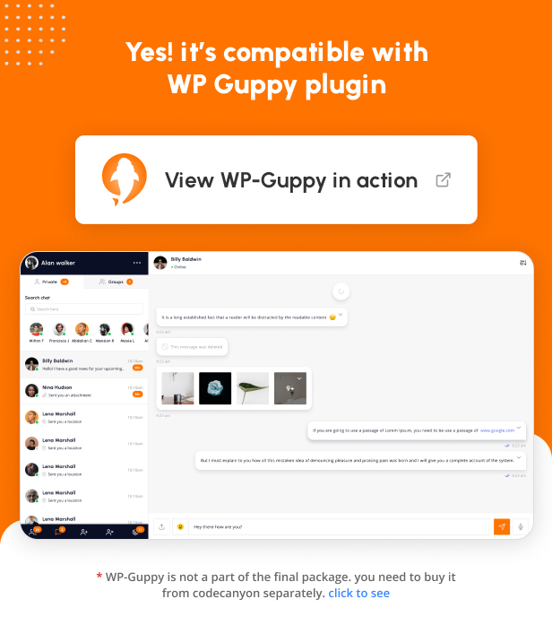 Guppy Noty -  SMS and Email Notifications Extension for WP Guppy Pro