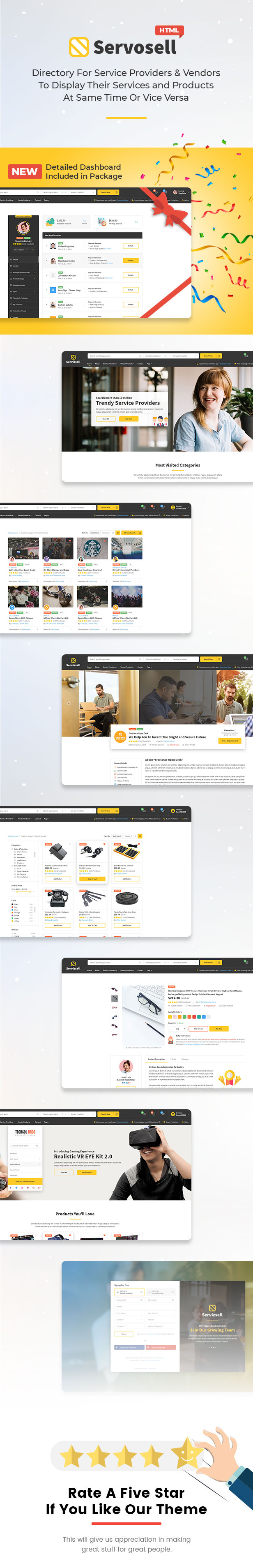 Servosell - Service Providers and Vendors Directory Template