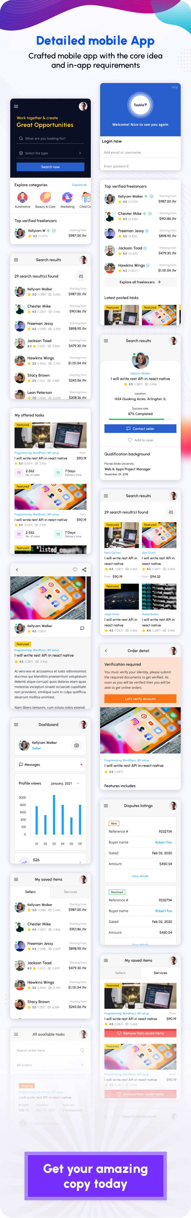 Tasklay - Freelancer Marketplace React Native APP