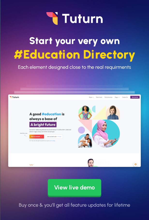 Tuturn - Online Tutors Marketplace WordPress Theme