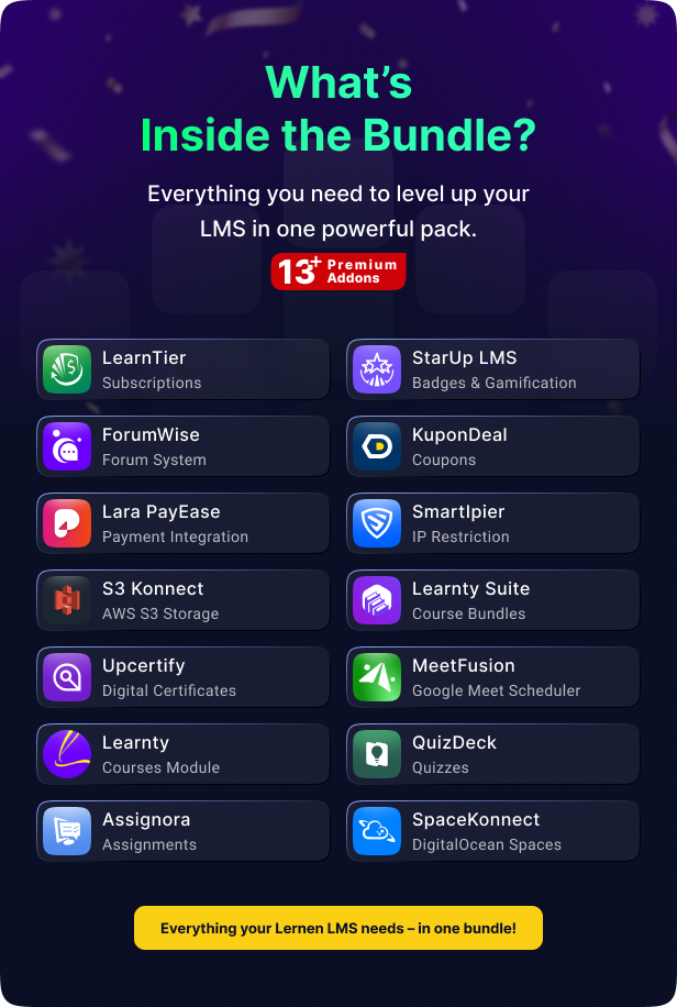 BundleFlow - Addon Bundle For Lernen LMS