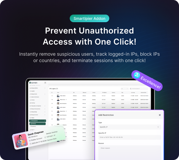 SmartIpier – IP And Session Manager for Lernen LMS