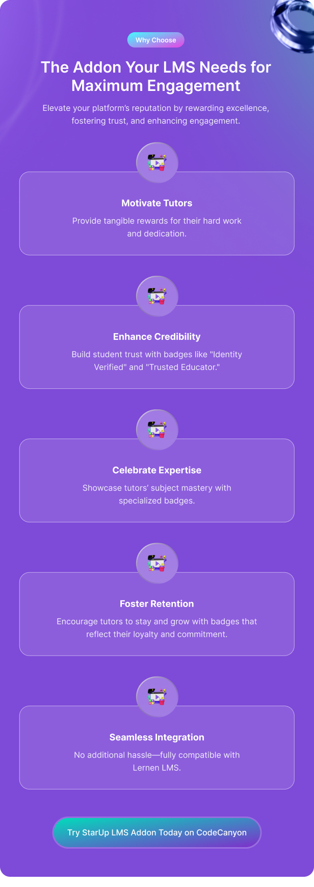 StarUp LMS - Badges Addon for Lernen LMS